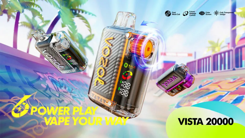 Vozol Vista 20000 Züge – Wiederaufladbare Einweg Vape mit Dual Mesh, Farbbildschirm, MTL, 5% Nikotin, Großhandel & Bulk Buy