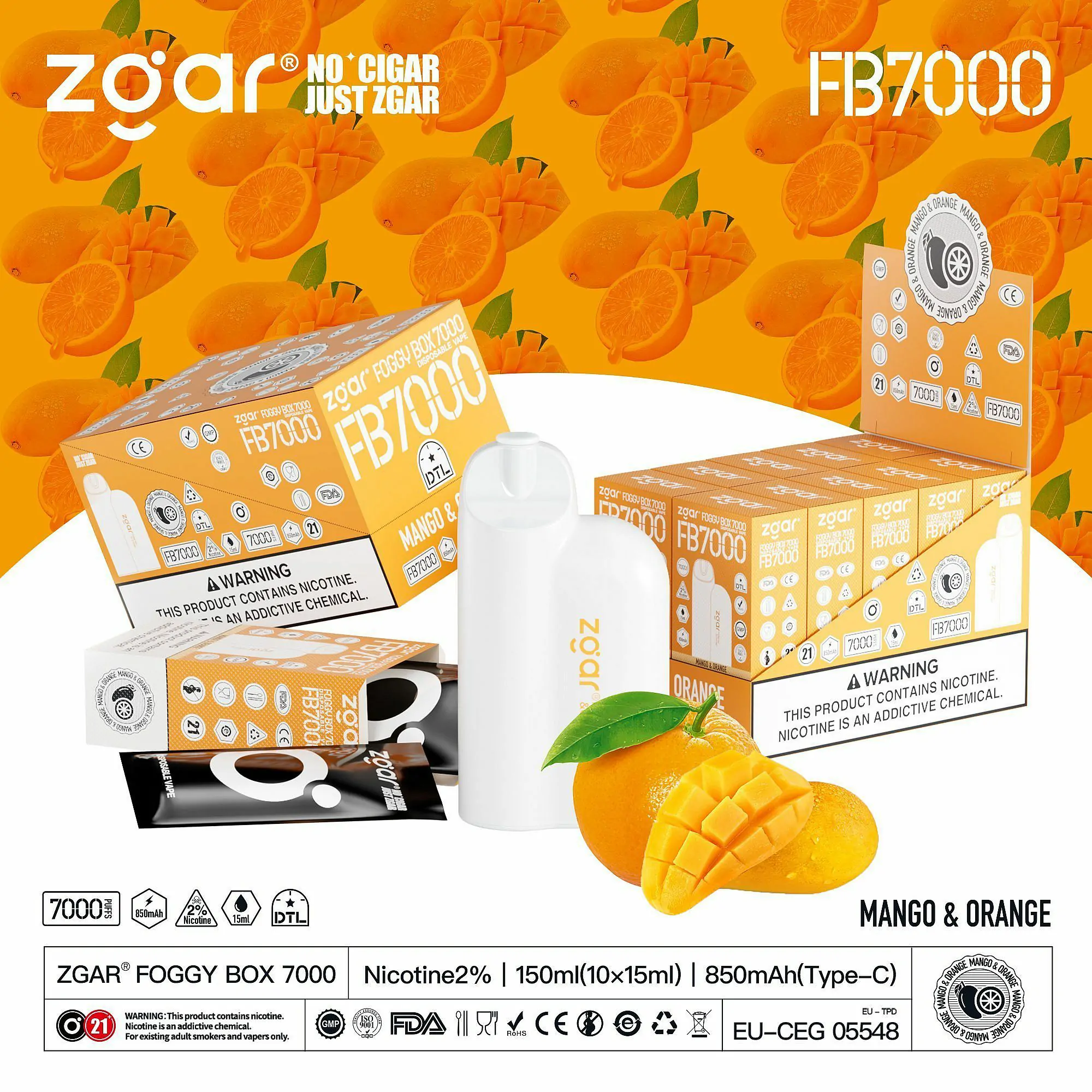 ZGAR FOGGY BOX 7000 Züge – 2% Nikotin, wiederaufladbare Einweg-Vape mit großer Geschmacksvielfalt günstig im Großhandel kaufen – Bild 4