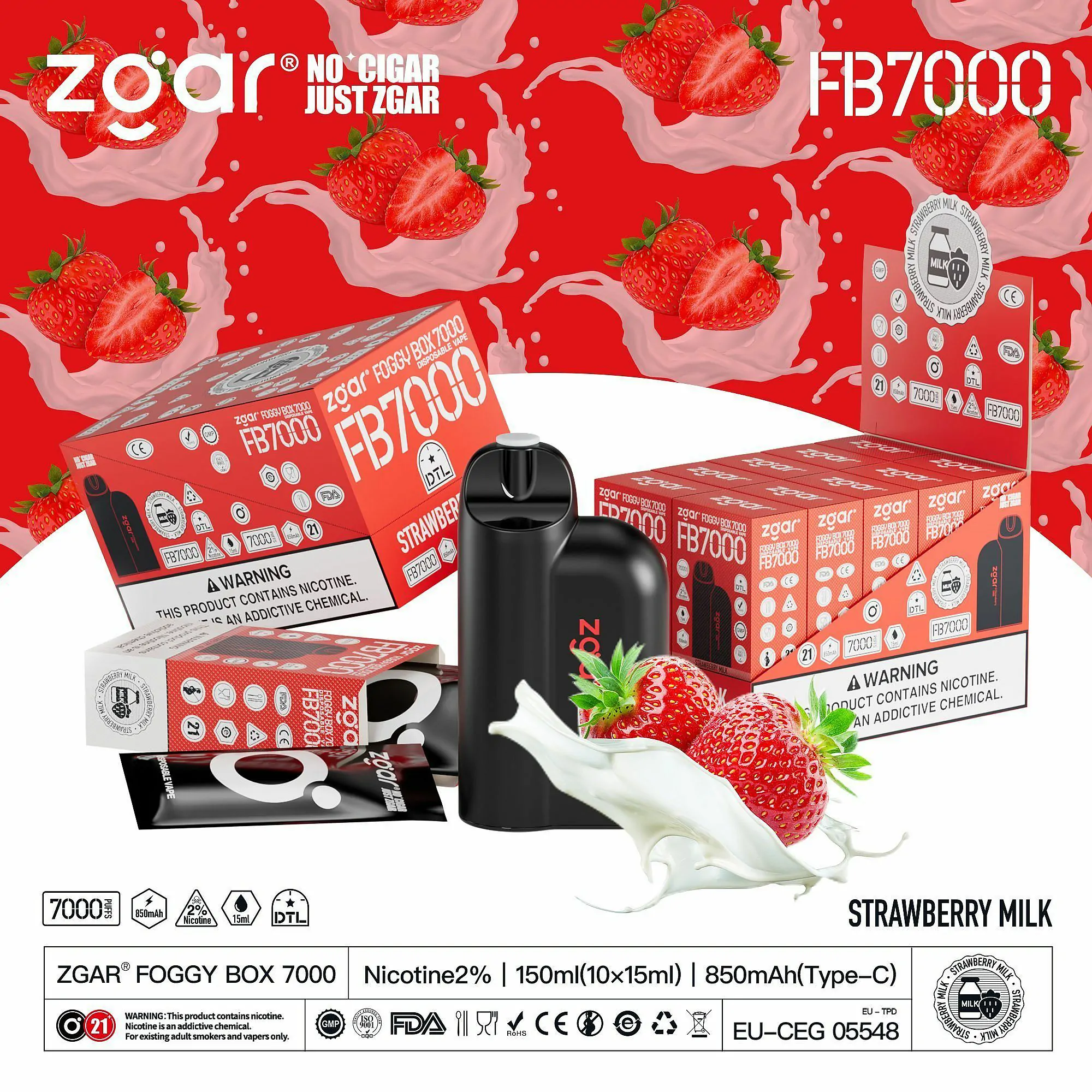 ZGAR FOGGY BOX 7000 Züge – 2% Nikotin, wiederaufladbare Einweg-Vape mit großer Geschmacksvielfalt günstig im Großhandel kaufen – Bild 12