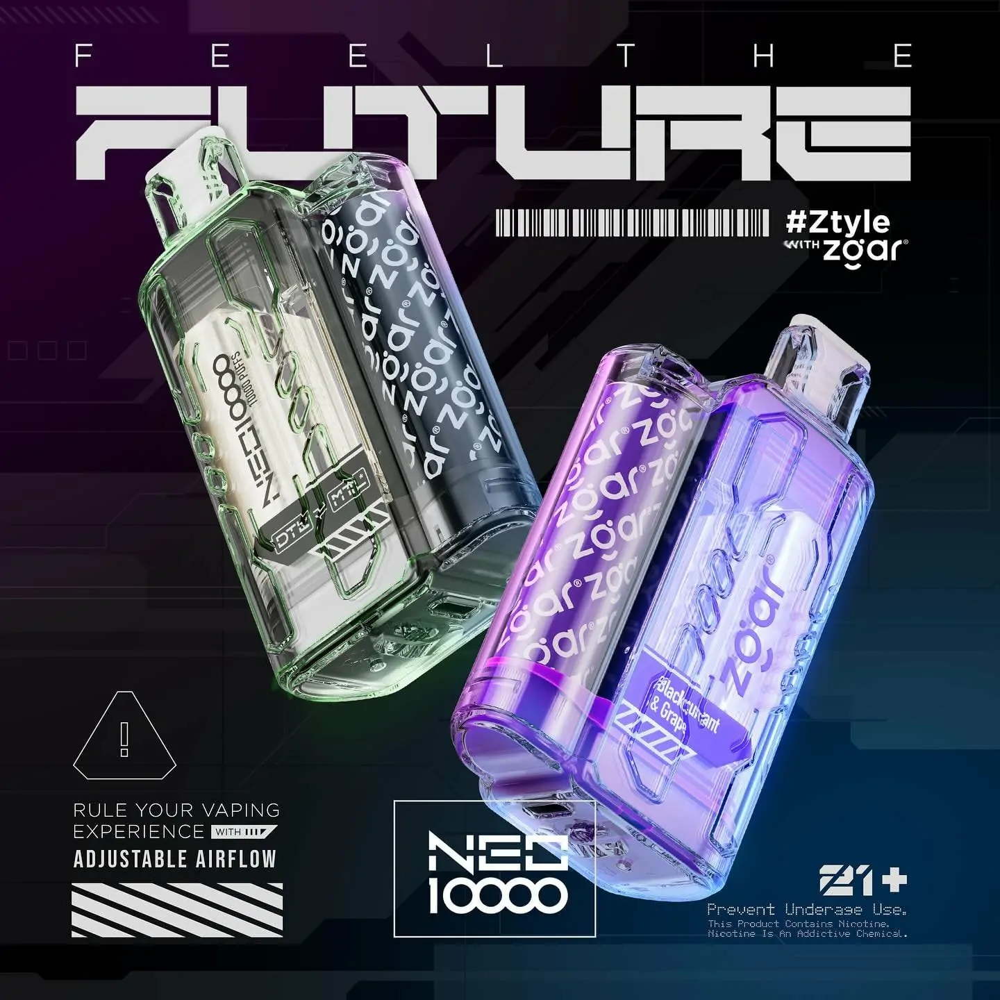 ZGAR NEO 10000 Züge 3% Nikotin – Stilvolles Design, wiederaufladbare Einweg-E-Zigarette, Großhandel & Bulk-Kauf