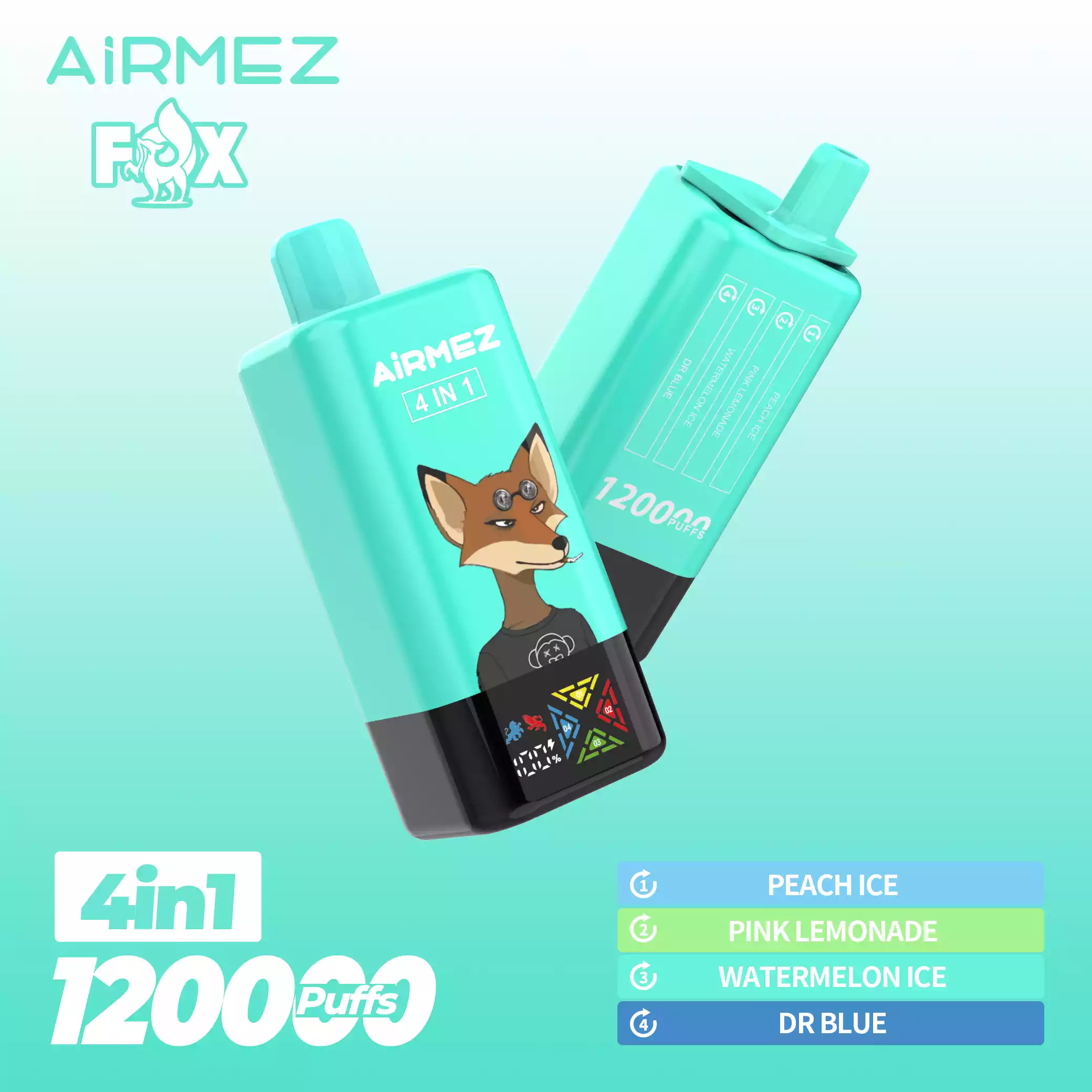 AIRMEZ FOX 120000 Züge 4 in 1 Geschmack 120K Einweg Vape Großhandel günstig kaufen – Bild 6