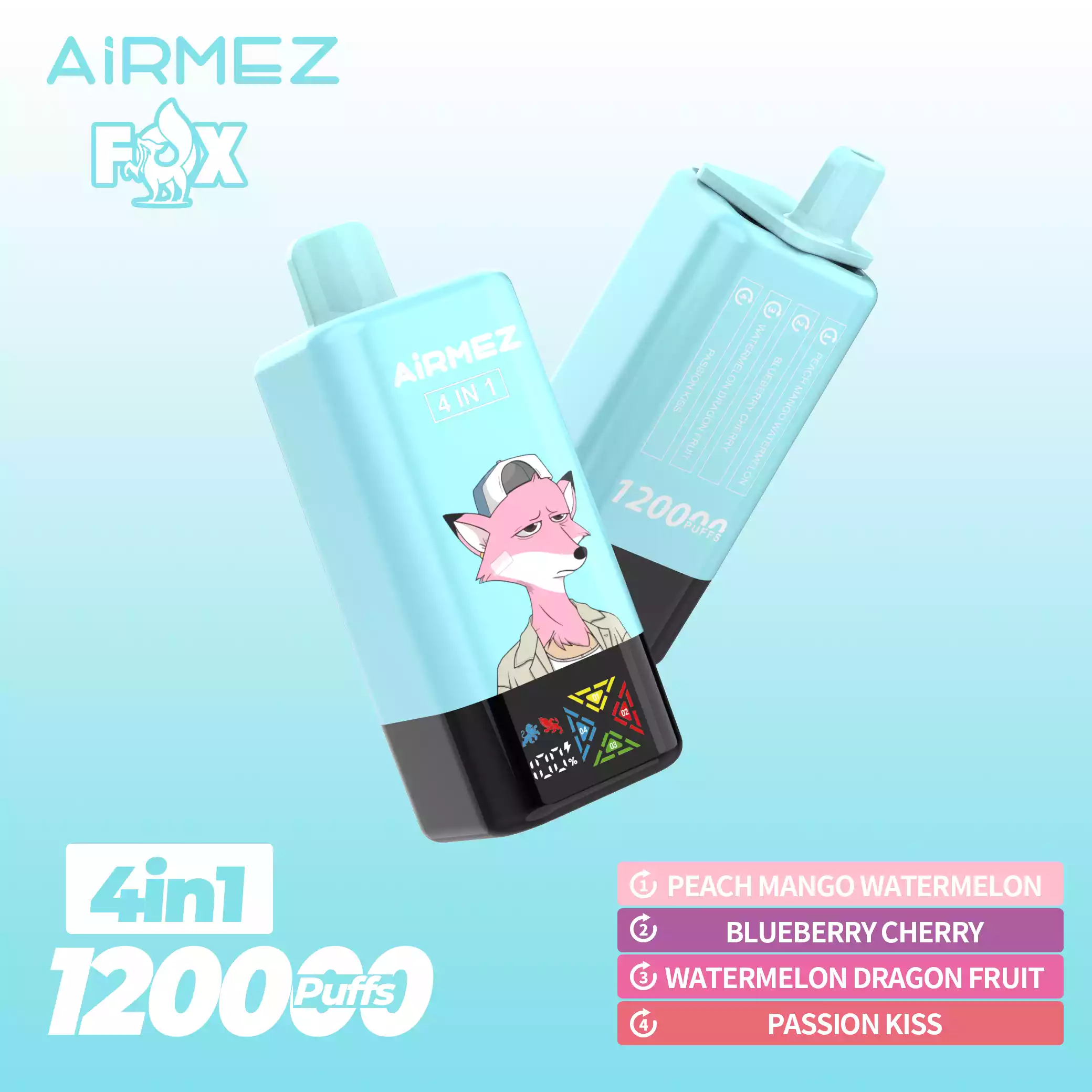 AIRMEZ FOX 120000 Züge 4 in 1 Geschmack 120K Einweg Vape Großhandel günstig kaufen – Bild 7