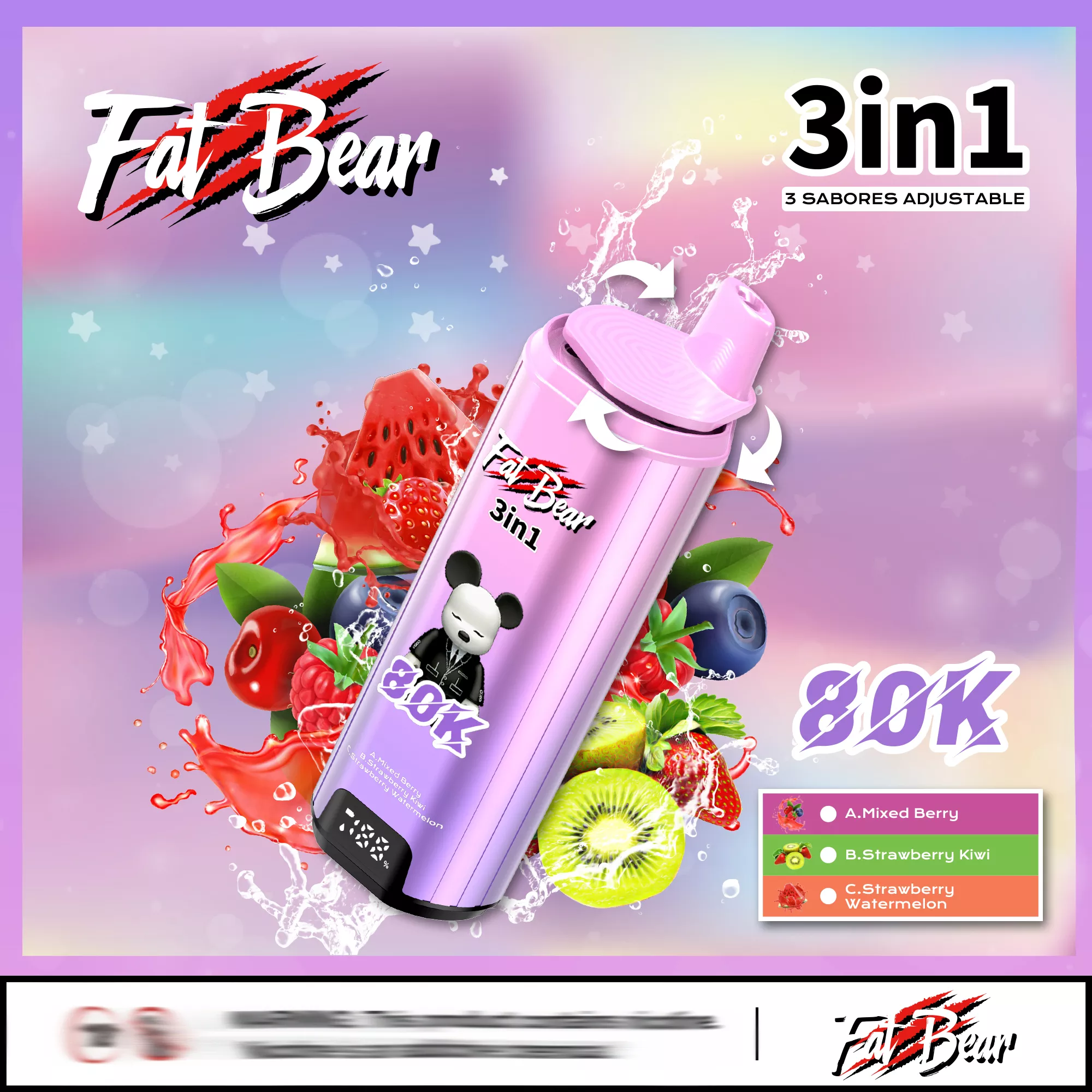 AIVONO AIM FAT BEAR 80000 Züge Einweg Vape 3 Geschmäcker 80K Züge Großhandel günstig kaufen – Bild 4