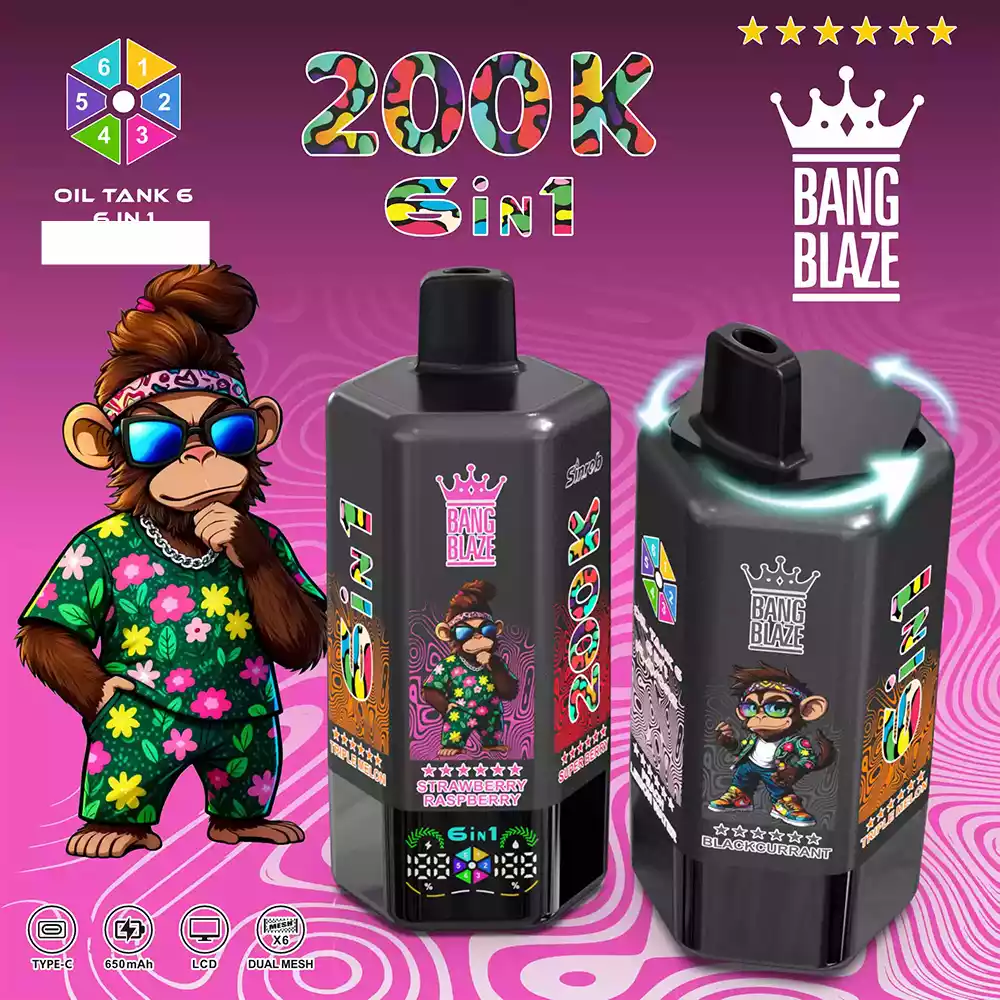 Bang Blaze 200K Einweg Vape Großhandel 200000 Züge 6 Geschmäcker Mesh Coil günstig kaufen – Bild 7
