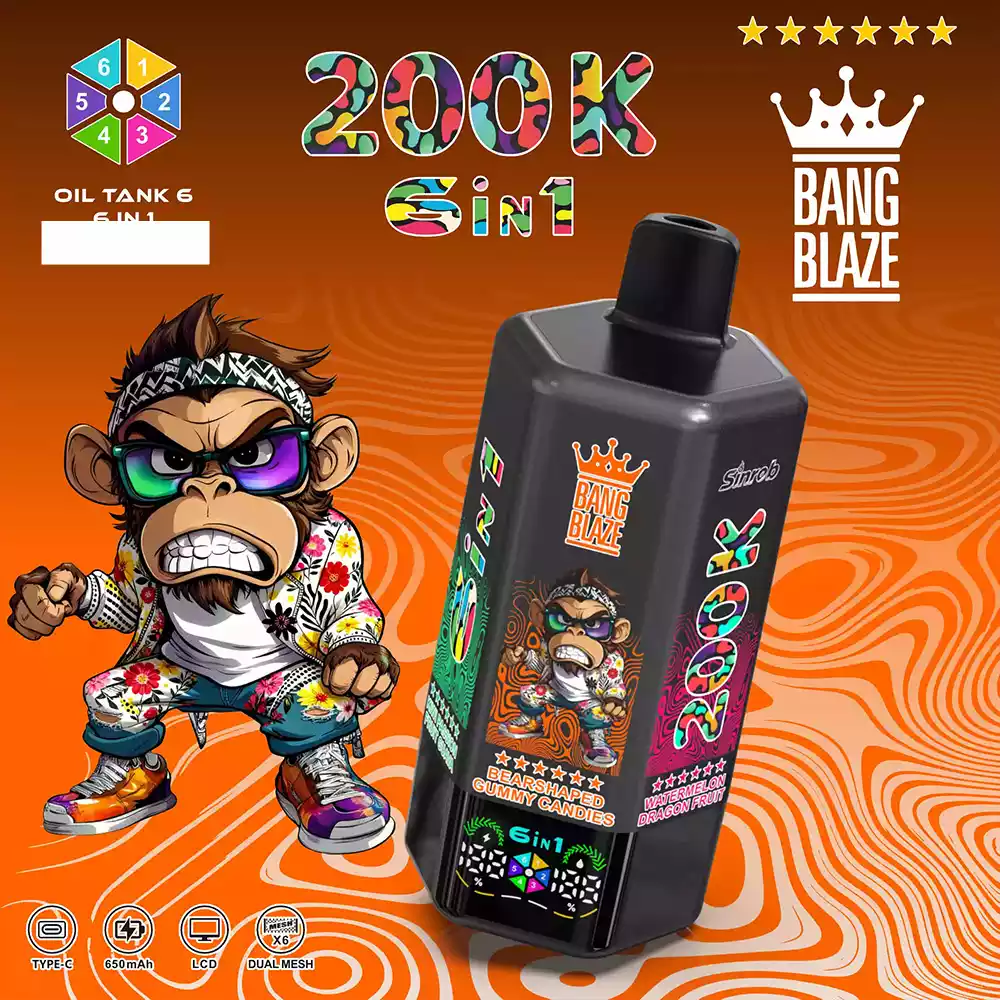 Bang Blaze 200K Einweg Vape Großhandel 200000 Züge 6 Geschmäcker Mesh Coil günstig kaufen – Bild 4