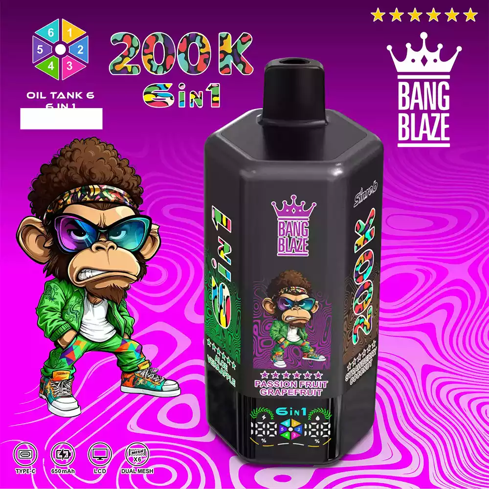 Bang Blaze 200K Einweg Vape Großhandel 200000 Züge 6 Geschmäcker Mesh Coil günstig kaufen – Bild 3
