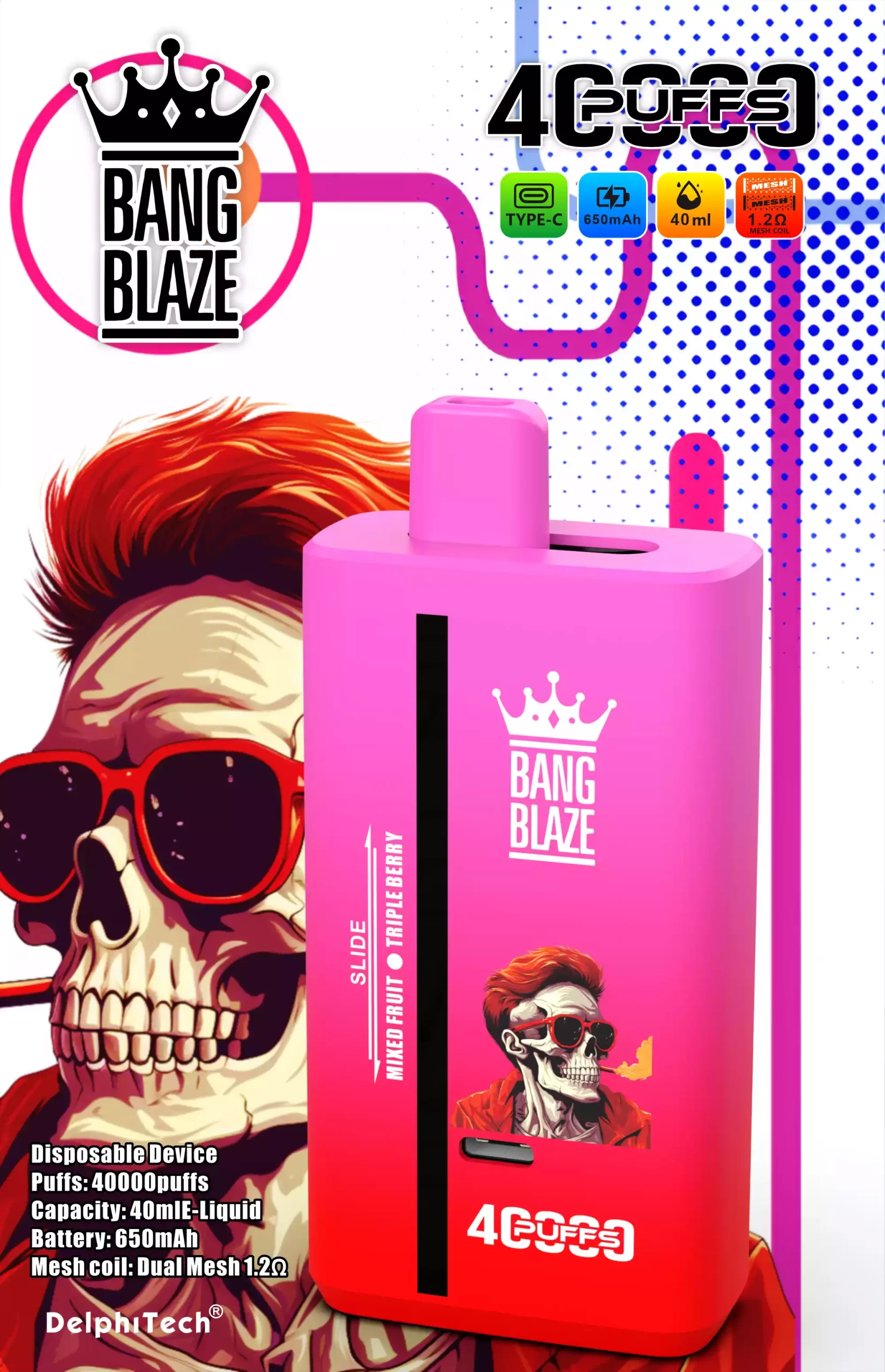 Bang Blaze 40000 Züge Dual Taste Einweg Vape DSK041 Großhandel günstig kaufen – Bild 7
