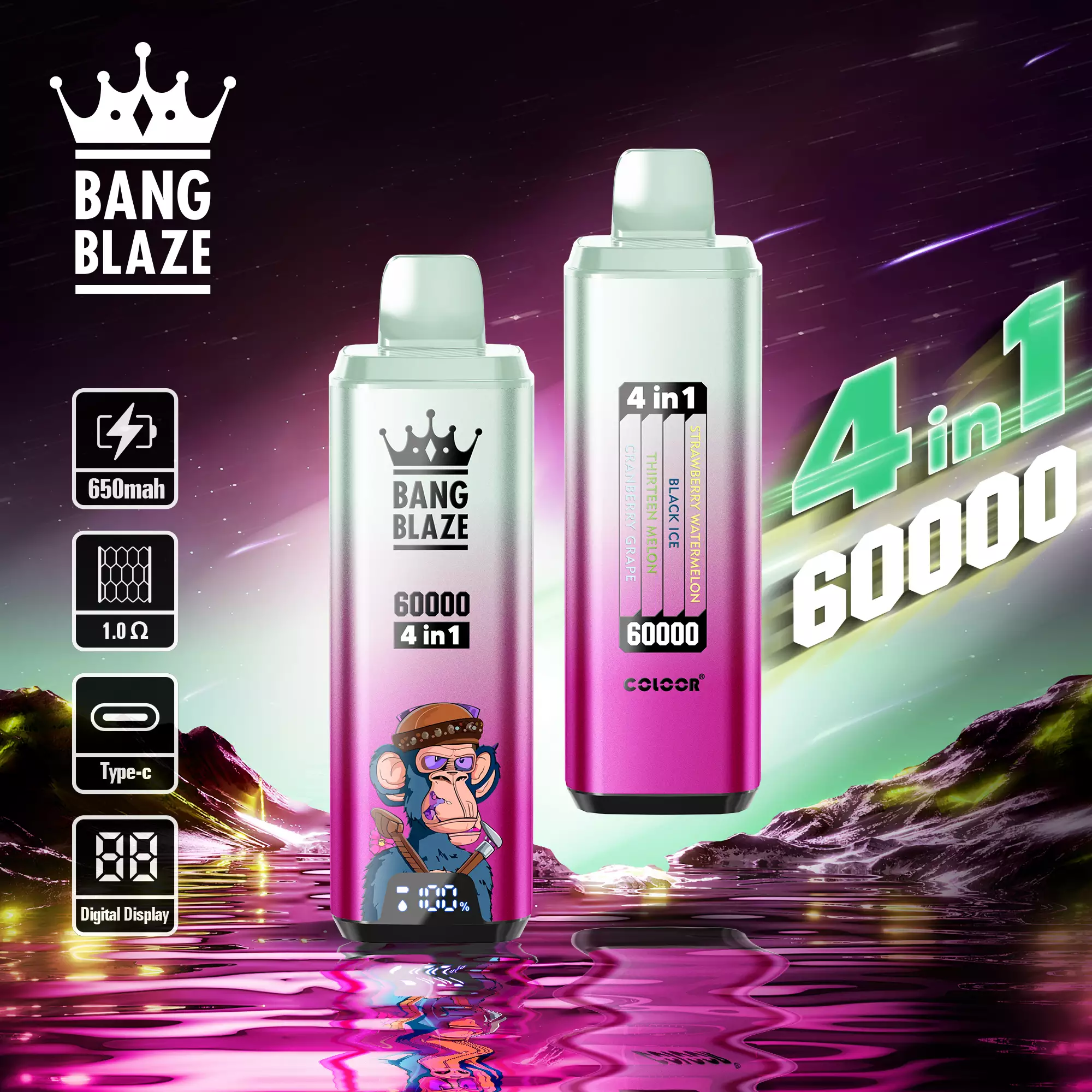 BANG BLAZE 60000 Züge 4in1 Geschmack Einweg Vape Großhandel 60K Züge günstig kaufen – Bild 4