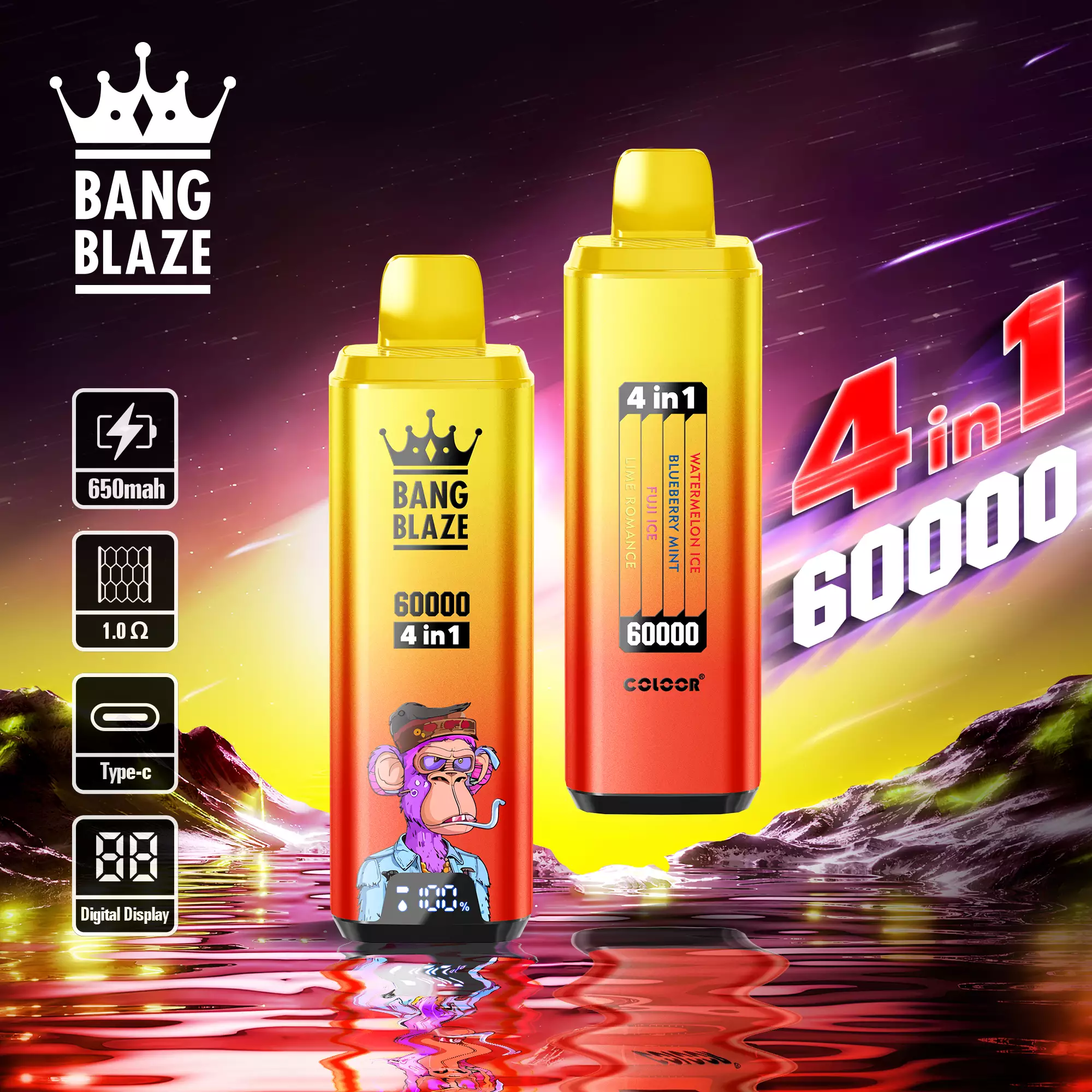 BANG BLAZE 60000 Züge 4in1 Geschmack Einweg Vape Großhandel 60K Züge günstig kaufen – Bild 2
