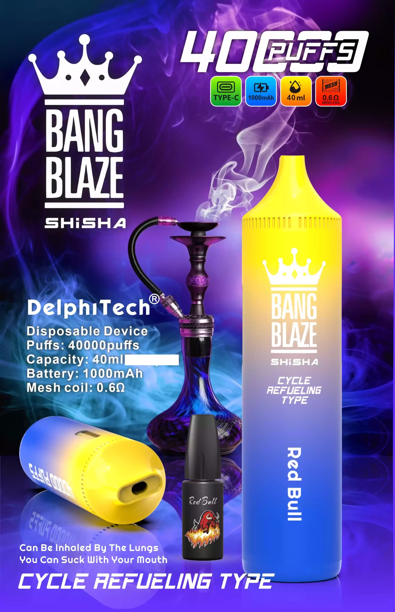 Bang Blaze Shisha 40000 Züge DSK040 Einweg Vape Großhandel 40K günstig kaufen – Bild 9