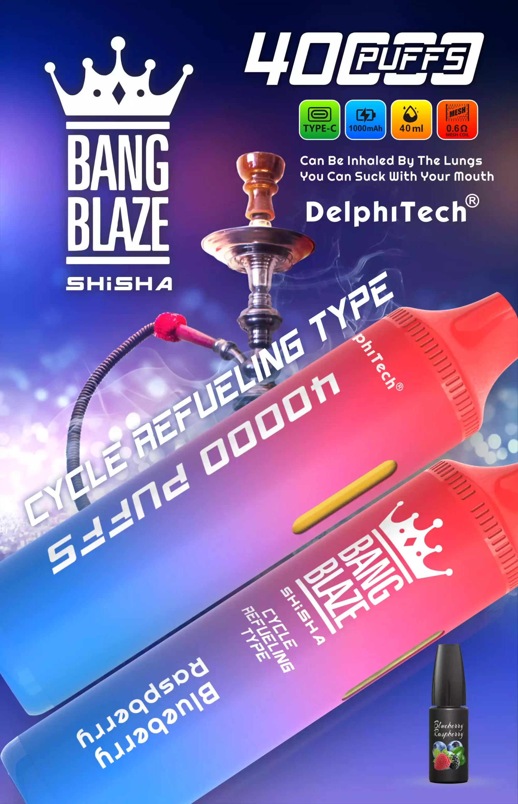 Bang Blaze Shisha 40000 Züge DSK040 Einweg Vape Großhandel 40K günstig kaufen – Bild 6