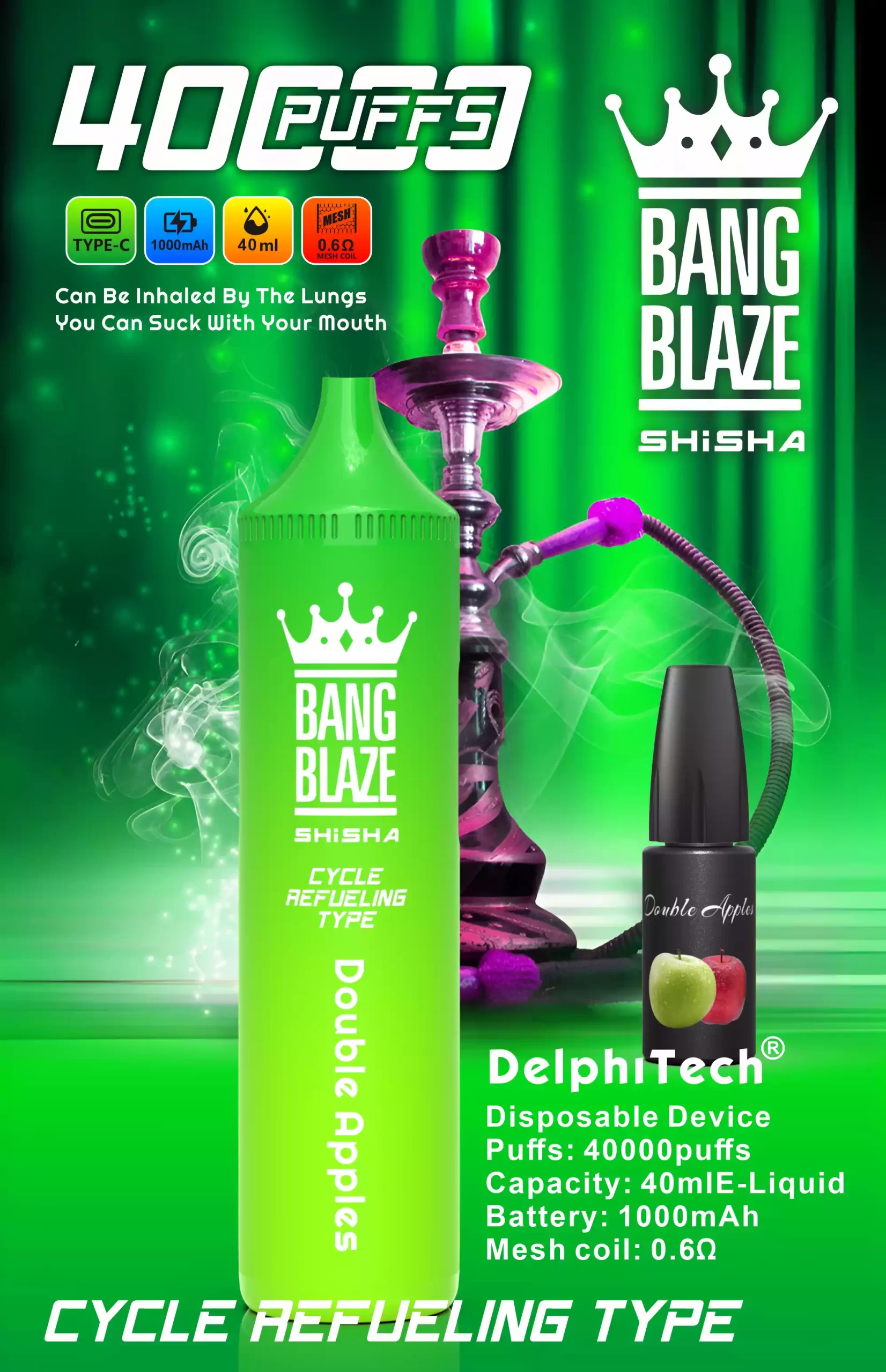 Bang Blaze Shisha 40000 Züge DSK040 Einweg Vape Großhandel 40K günstig kaufen – Bild 4