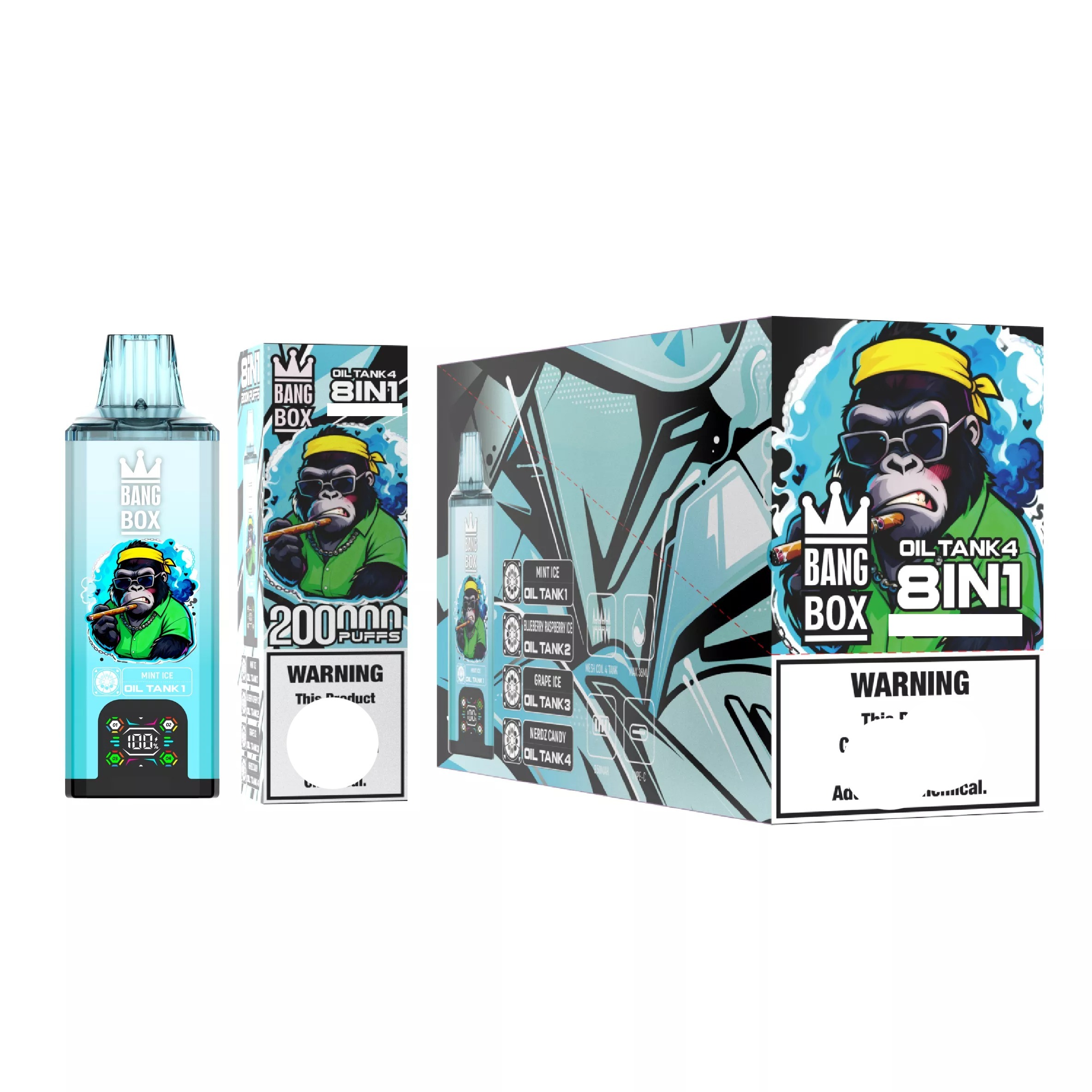 BANG BOX 200K Einweg Vape Großhandel 8in1 Display 200000 Züge 8 Sorten günstig kaufen – Bild 4
