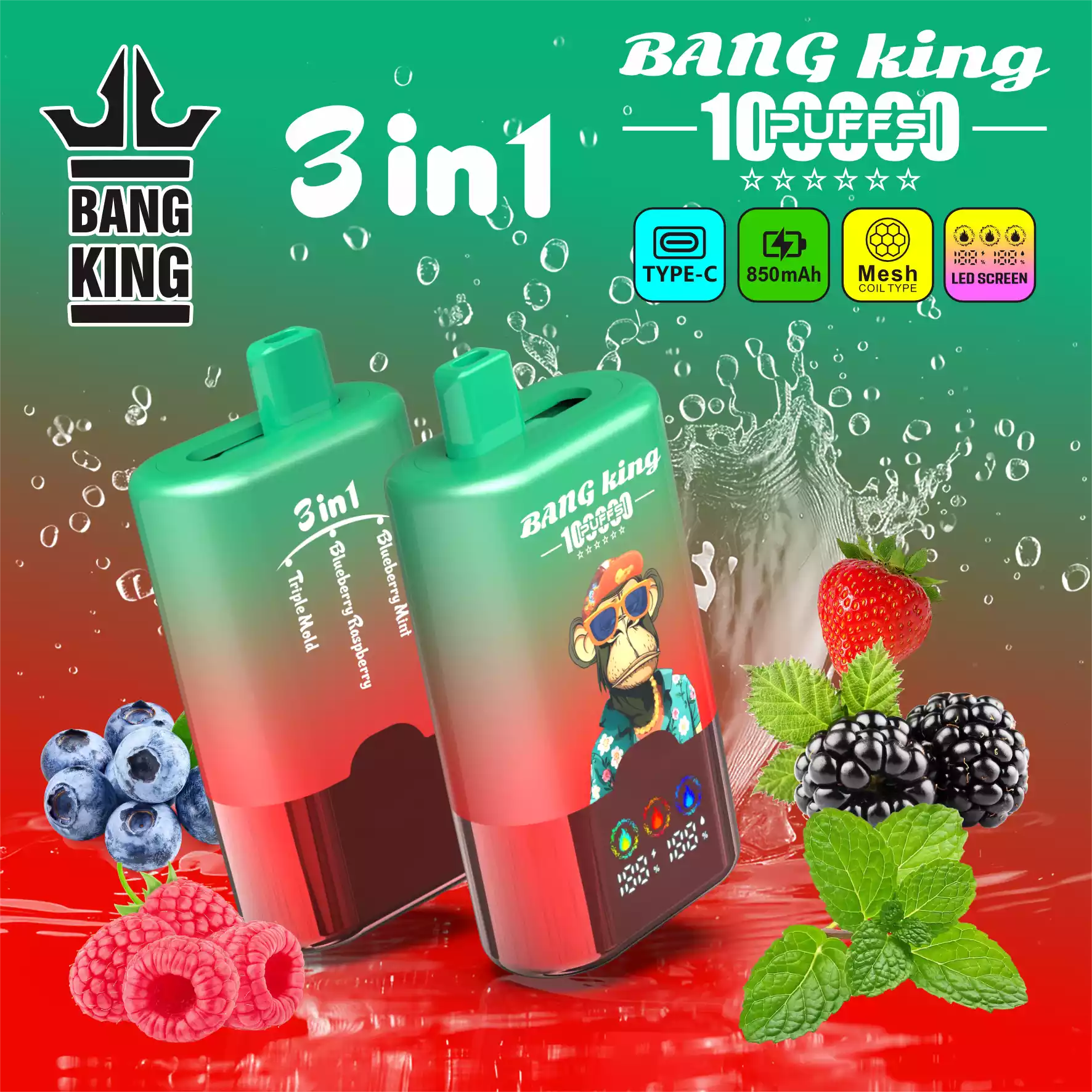 BANG KING 100K Einweg Vape 100000 Züge 3 in 1 Triple Taste Großhandel günstig kaufen – Bild 6