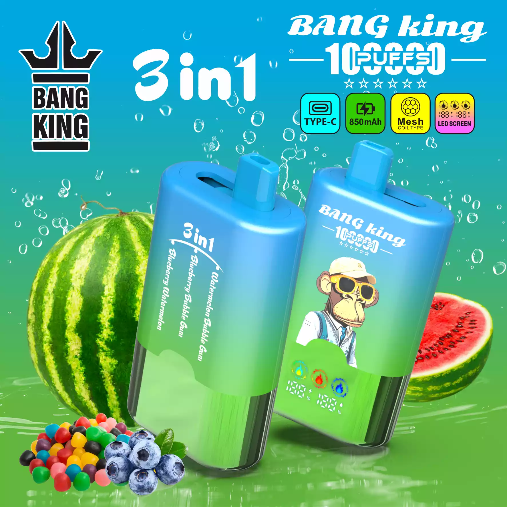 BANG KING 100K Einweg Vape 100000 Züge 3 in 1 Triple Taste Großhandel günstig kaufen – Bild 3