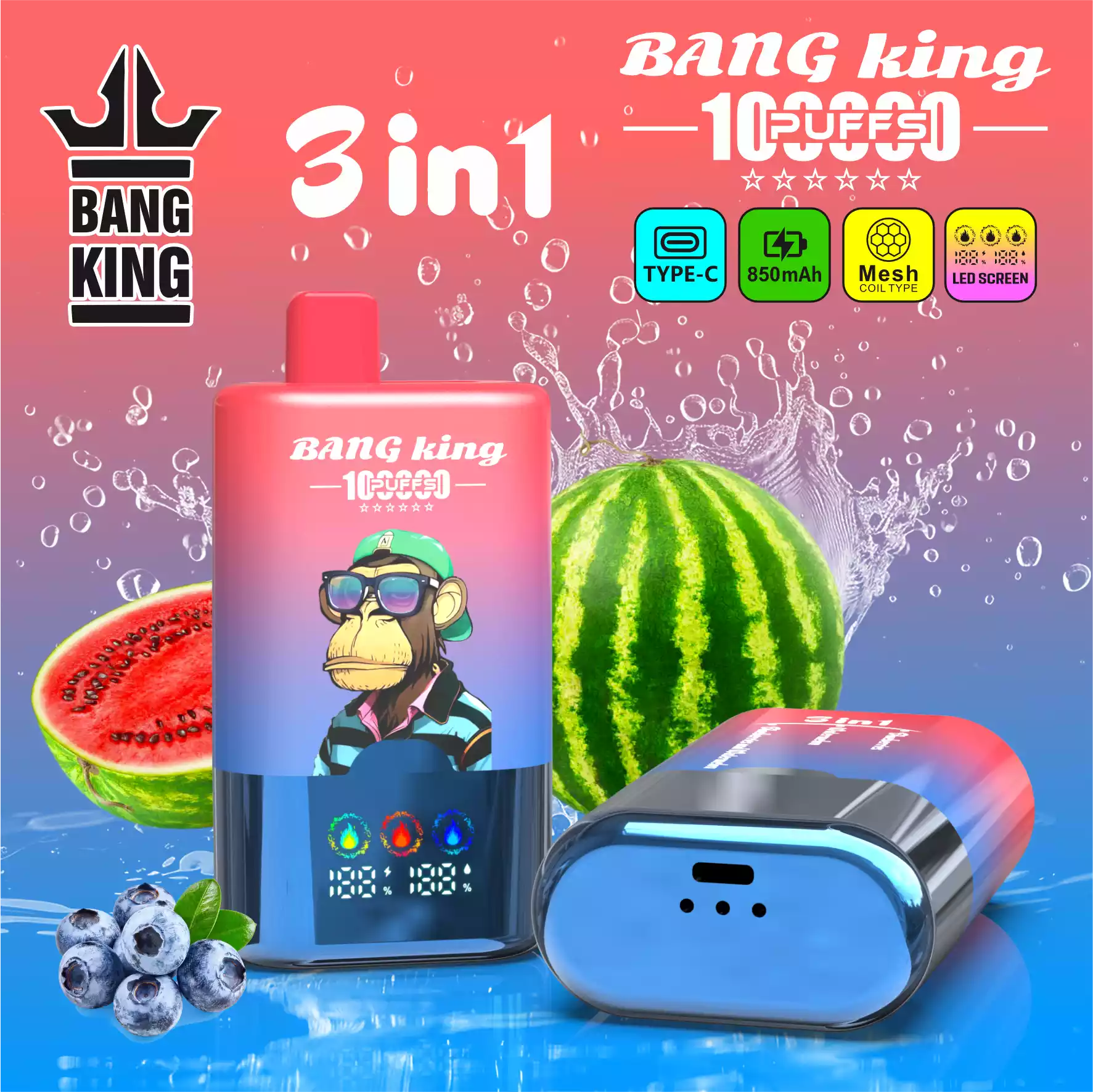 BANG KING 100K Einweg Vape 100000 Züge 3 in 1 Triple Taste Großhandel günstig kaufen – Bild 11