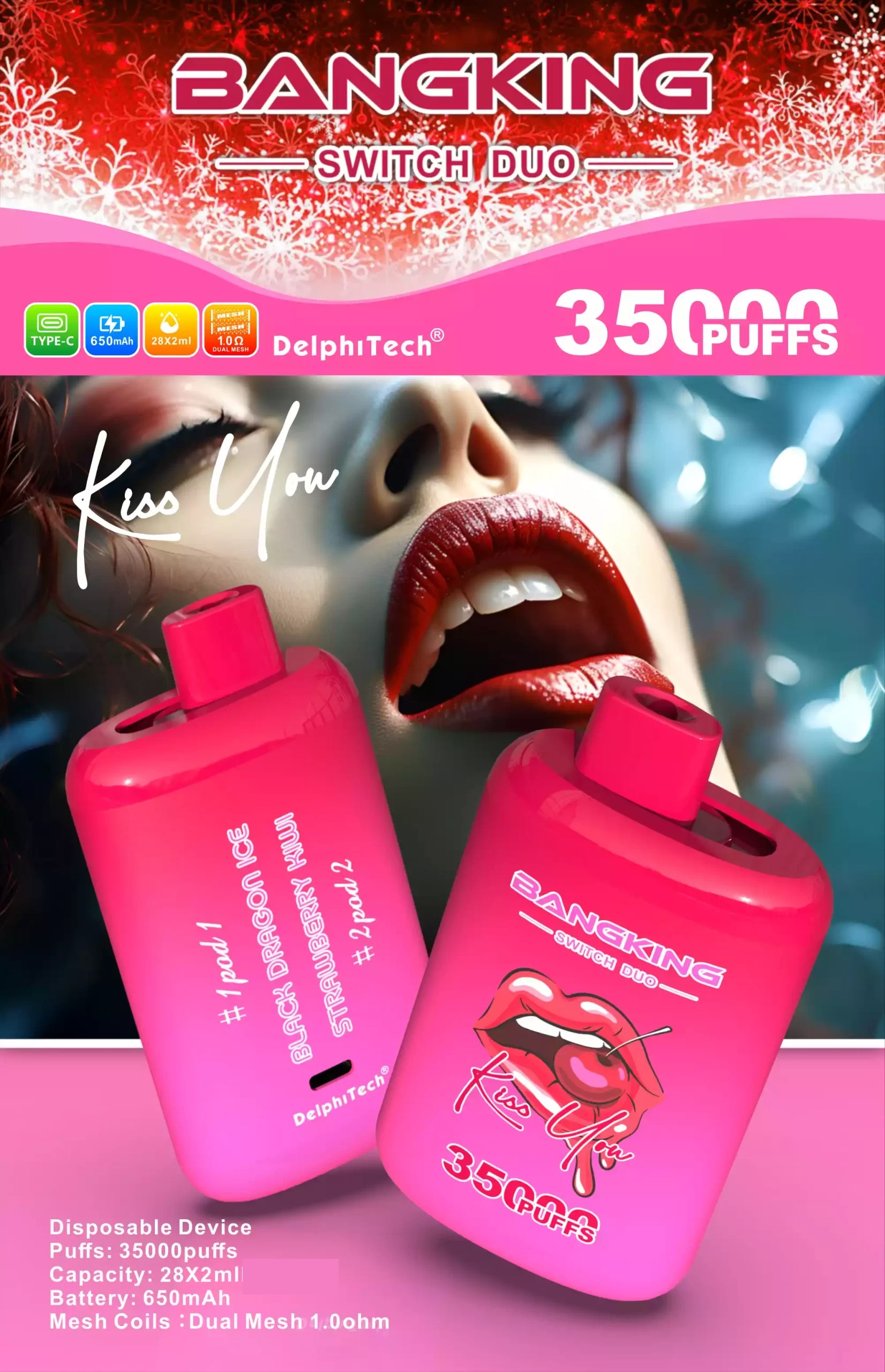 BANG KING 35000 Züge Dual Taste Einweg Vape DSK045 Großhandel günstig kaufen – Bild 3