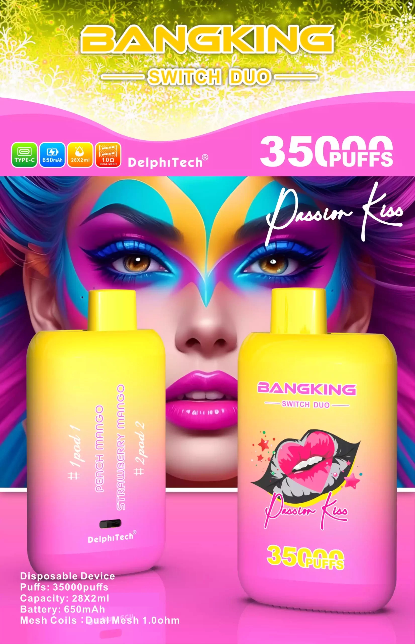 BANG KING 35000 Züge Dual Taste Einweg Vape DSK045 Großhandel günstig kaufen – Bild 5