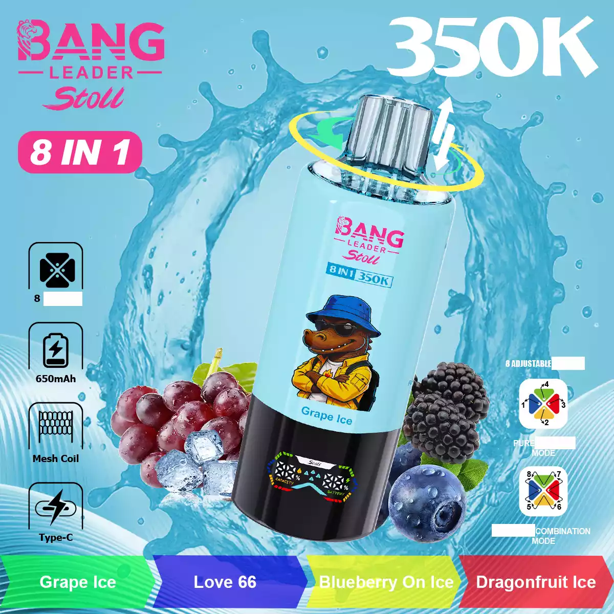 BANG LEADER Stoll 350K 8in1 Einweg Vape Großhandel 350000 Züge Multi Geschmack günstig kaufen – Bild 5