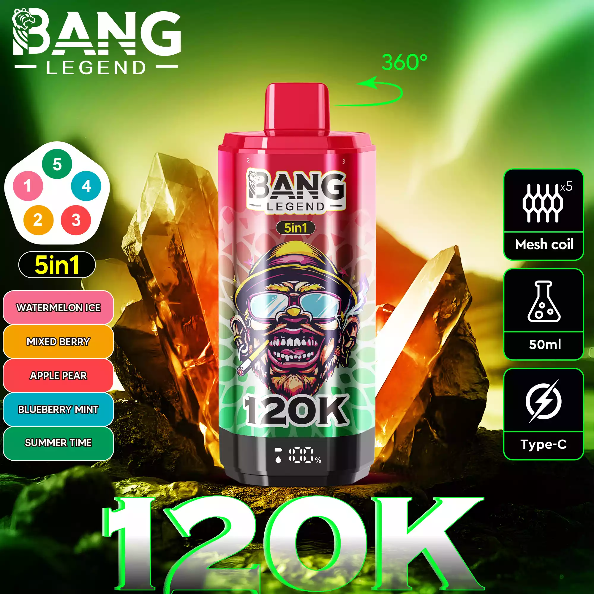 BANG LEGEND 120000 Züge 5 in 1 Einweg Vape DSK060 Großhandel günstig kaufen – Bild 6