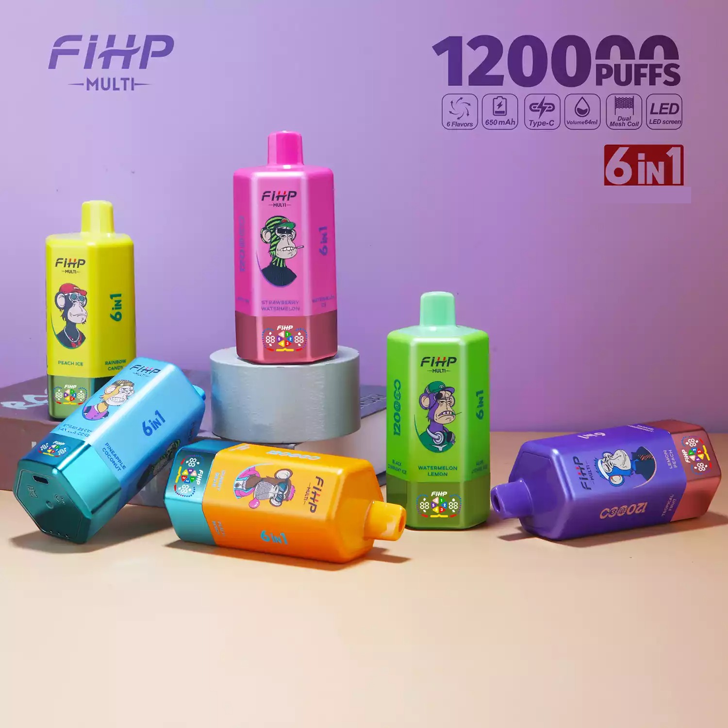 FIHP 120000 Einweg Vape 120K Züge 6 in 1 Großhandel Bestpreis – Bild 7