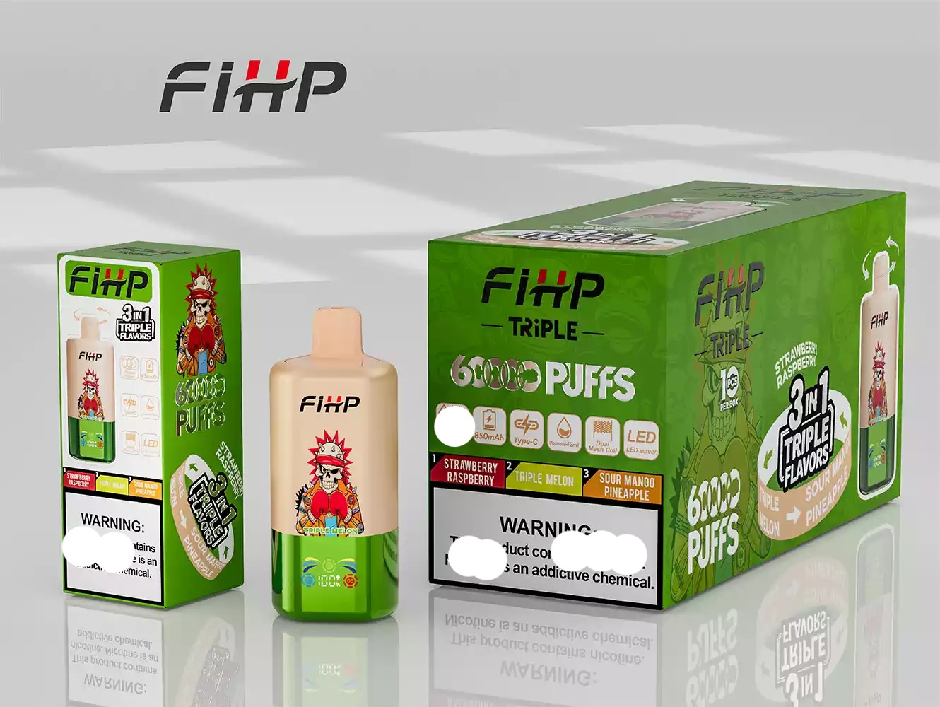 FIHP 60000 Züge 3in1 Triple Einweg Vape LED Display Großhandel günstig kaufen – Bild 9