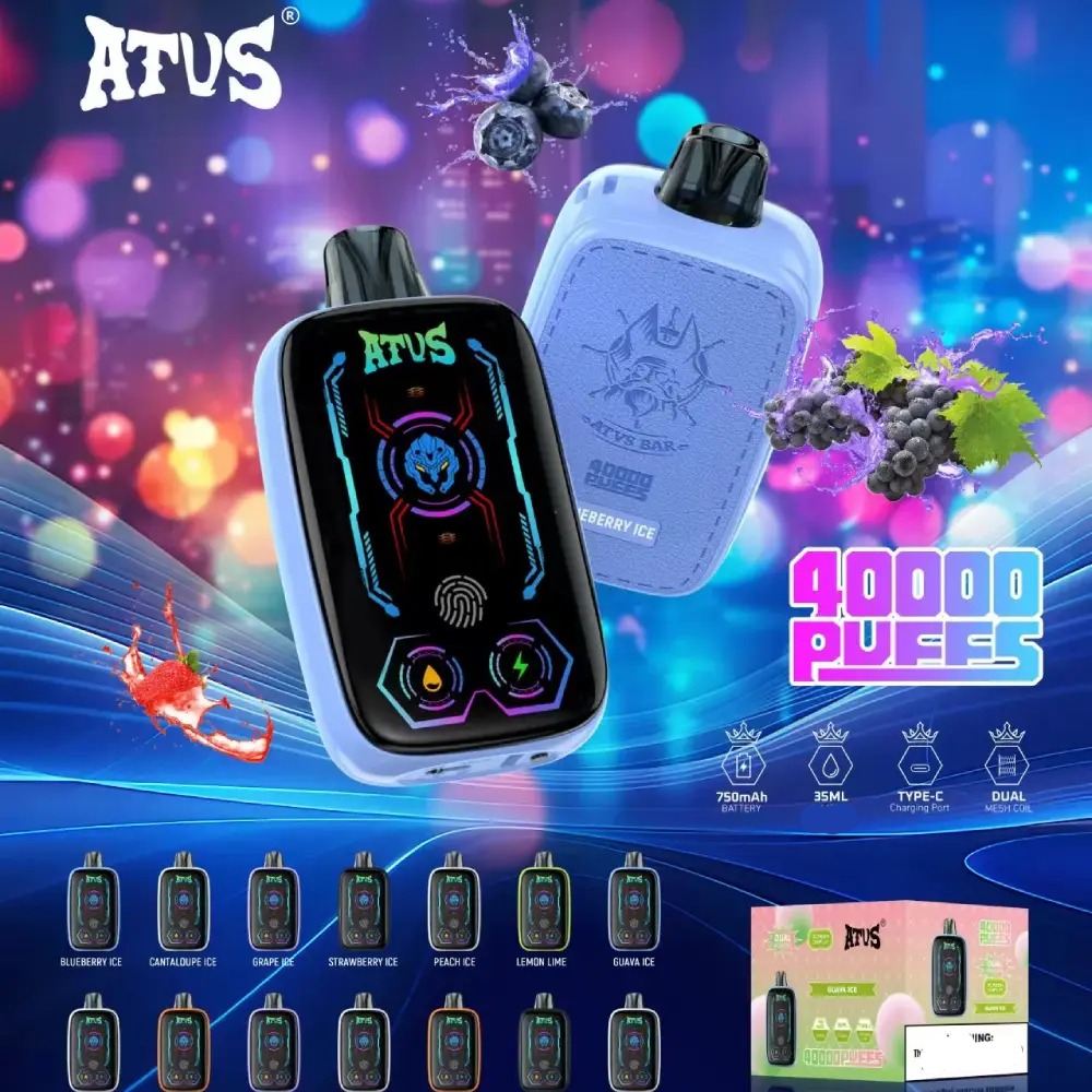 ATVS 40000 Züge Dual Mesh Einweg Vape Großhandel Digitalanzeige 40K günstig kaufen