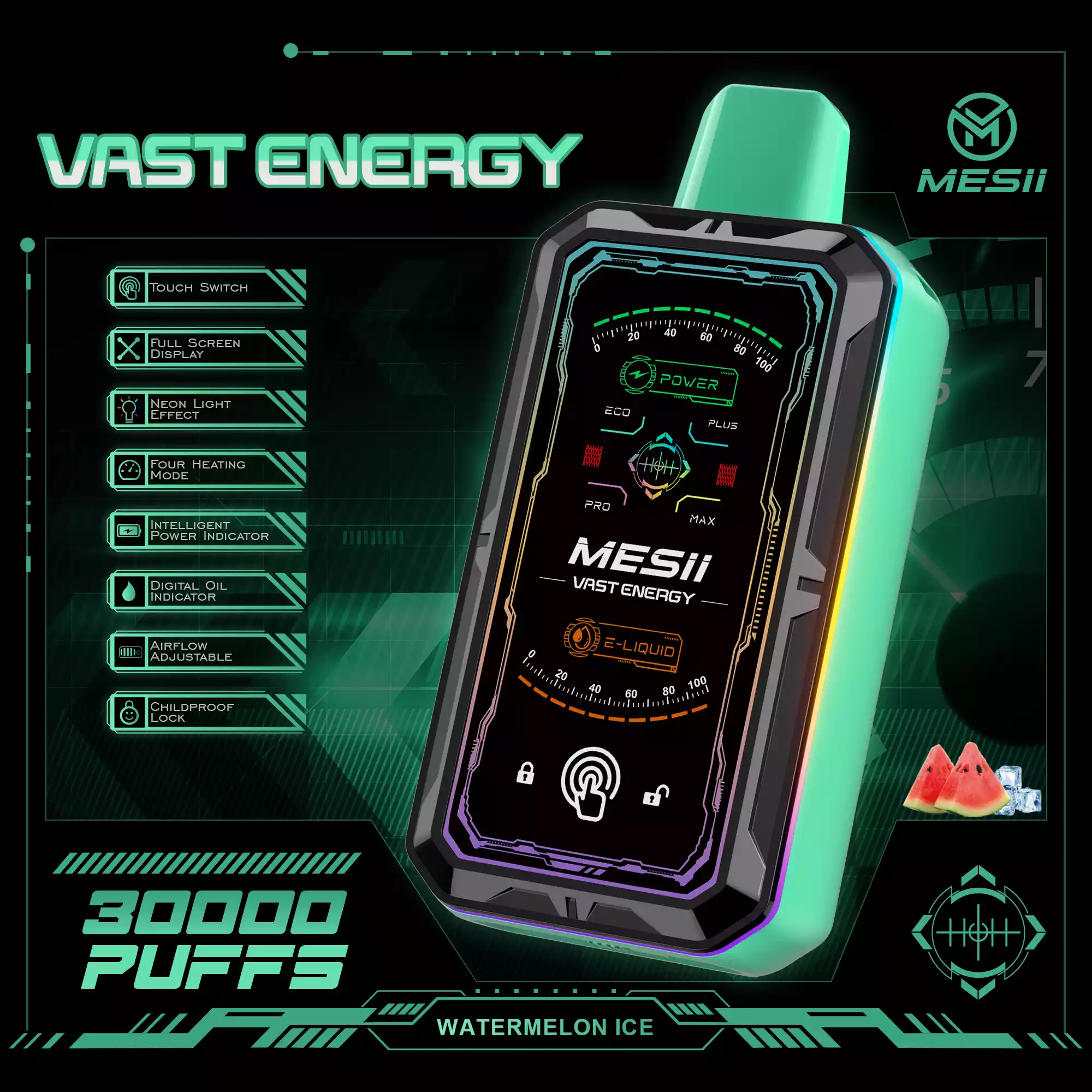 MESII VAST ENERGY 30000 Züge Einweg Vape LED Licht Großhandel Posten günstig kaufen
