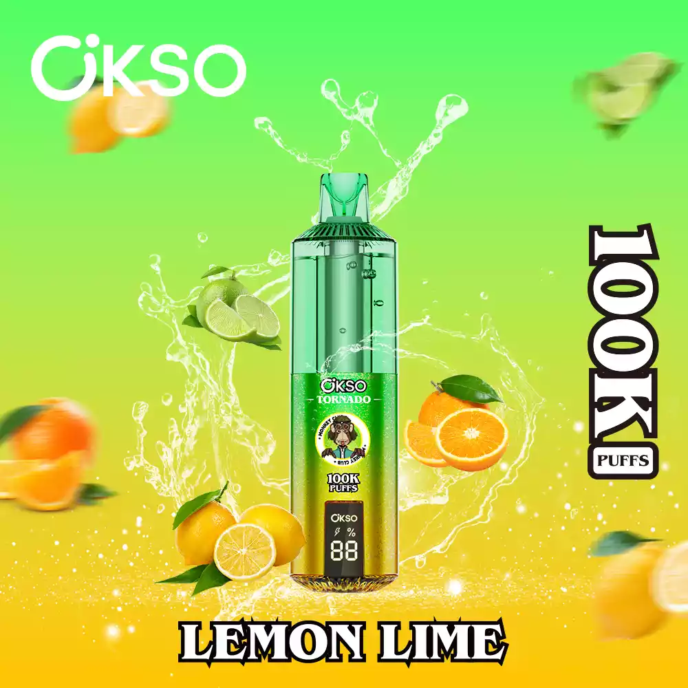 OKSO Tornado 100K Einweg Vape 100000 Züge Dual Mesh Coil RGB LED Großhandel günstig kaufen
