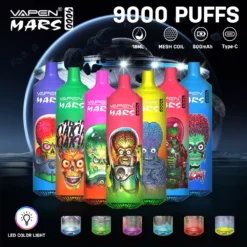 VAPEN MARS 9000 Züge Einweg Vape LED Farblicht Großhandel 9k Züge günstig kaufen