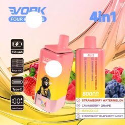 VOPK Four Tastes 80K Züge 4 in 1 Einweg Vape LED Display Großhandel Europa günstig kaufen