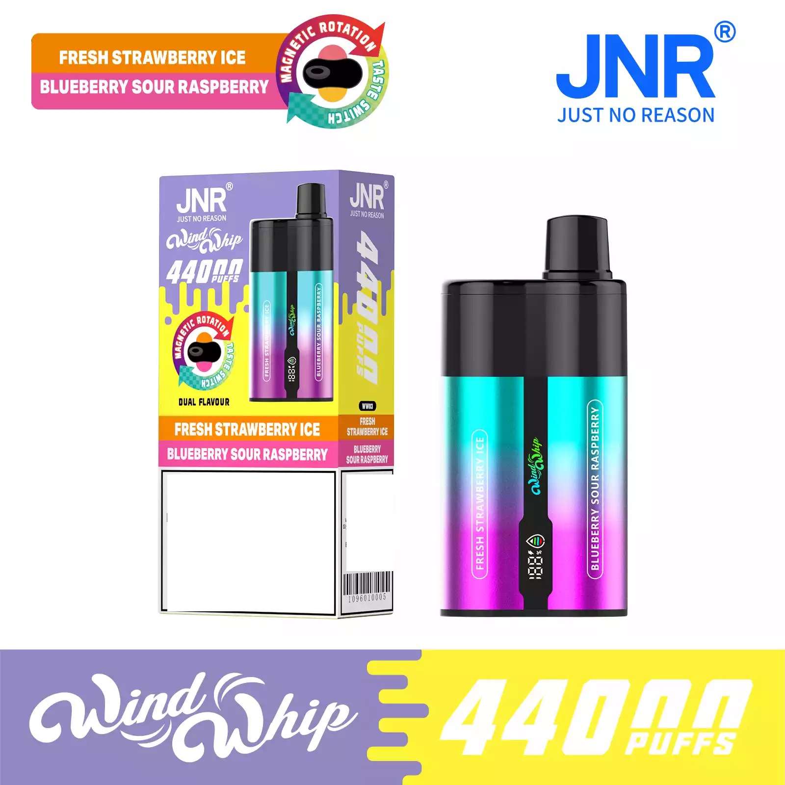 JNR Wind Whip 44K Produktgalerie mit Smart-Display