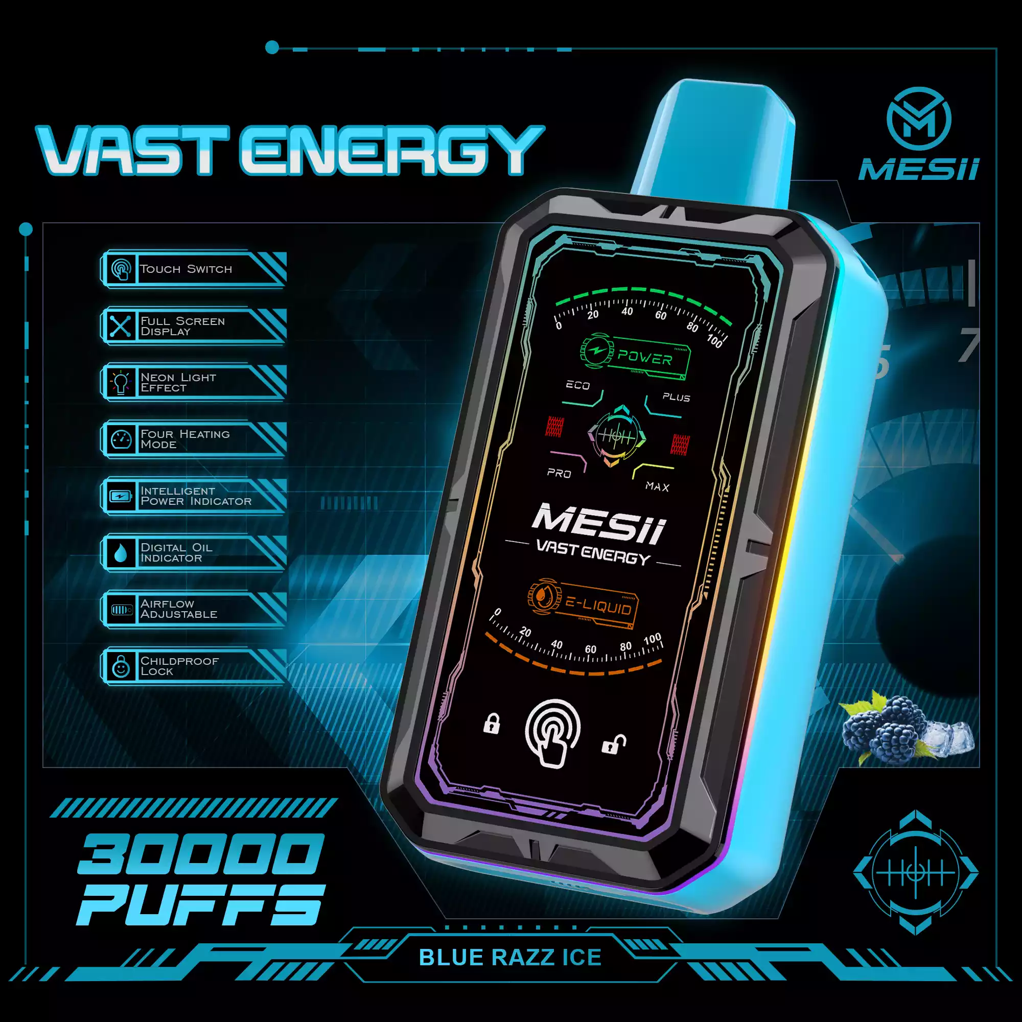 MESII VAST ENERGY 30000 Züge Einweg Vape LED Licht Großhandel Posten günstig kaufen – Bild 7