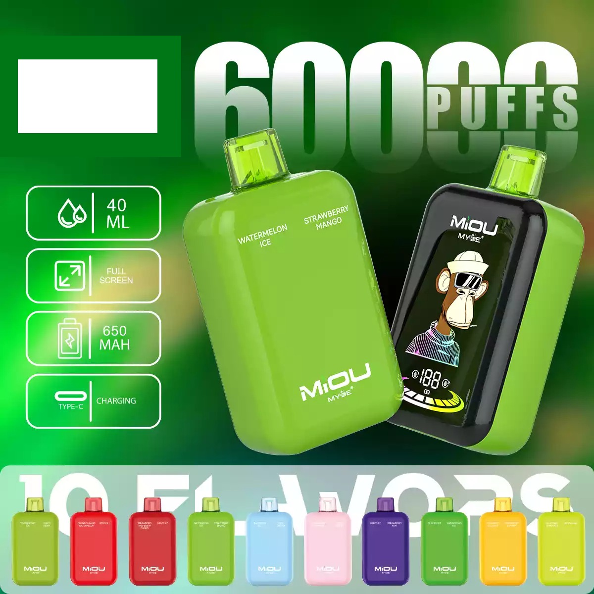 MYDE 60000 Züge Einweg Vape 2in1 Full Screen 60K Großhandel günstig kaufen – Bild 7