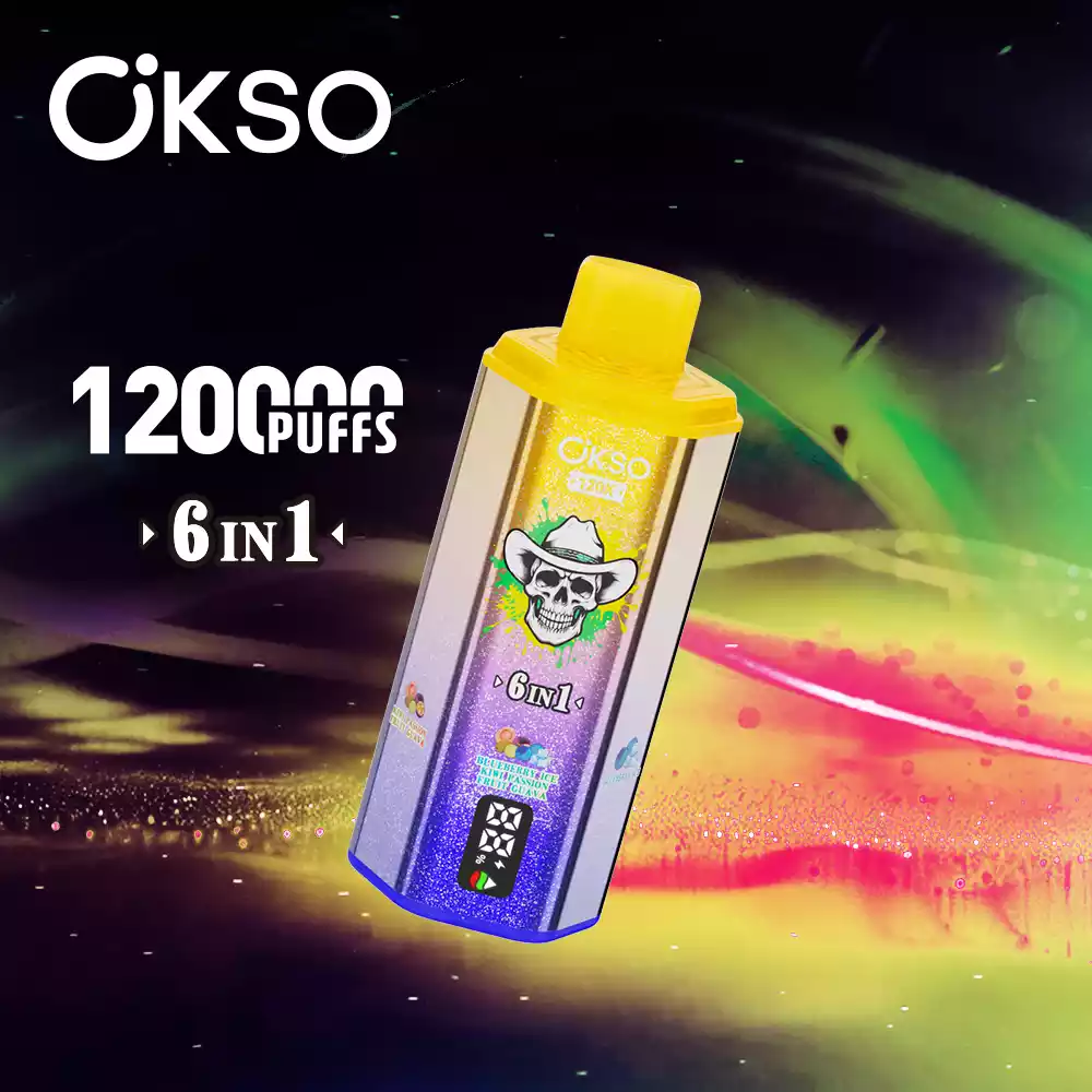 OKSO 6in1 Einweg Vape 120000 Züge LED Display Großhandel Mehrere Geschmäcker günstig kaufen – Bild 2