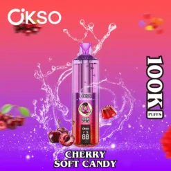 Alternative view of OKSO Tornado 100K Einweg Vape 100000 Züge Dual Mesh Coil RGB LED Großhandel günstig kaufen