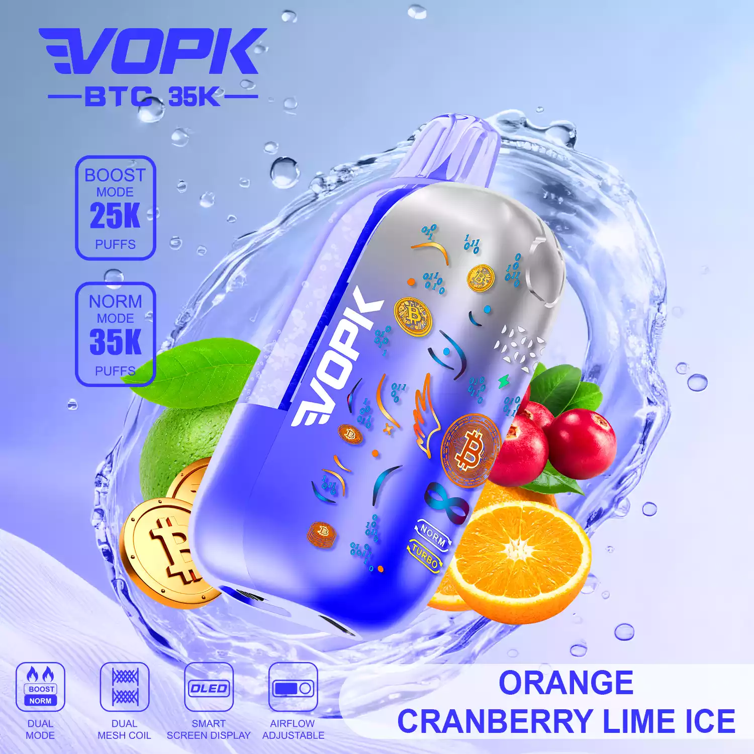 VOPK BTC 35000 Züge Einweg Vape Großhandel Mesh Coil Airflow einstellbar günstig kaufen – Bild 5