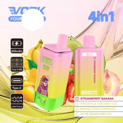 Alternative view of VOPK Four Tastes 80K Züge 4 in 1 Einweg Vape LED Display Großhandel Europa günstig kaufen