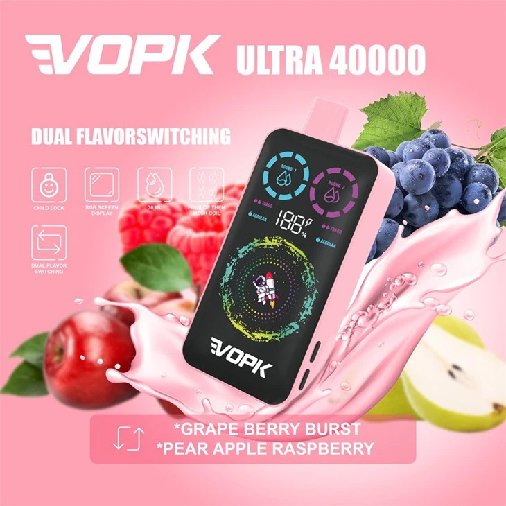 VOPK ULTRA 40000 Züge Dual Flavour Einweg Vape Großhandel Display günstig kaufen – Bild 2